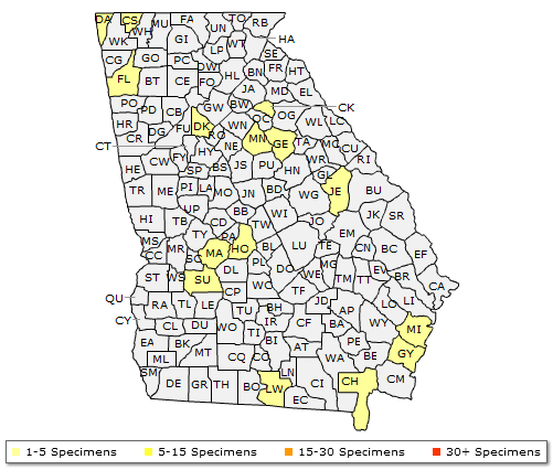 The range of Maclura pomifera